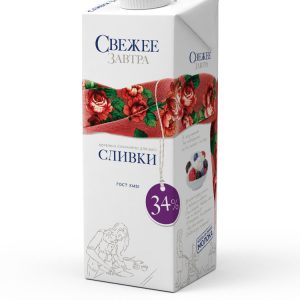 Сливки, Свежее завтра, 34%, 1л Сливки, Свежее завтра, 34%, 1л