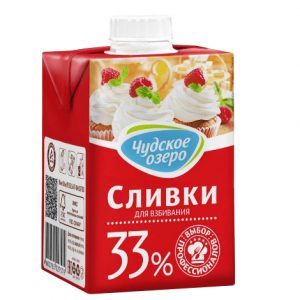 Сливки, Чудское озеро, 33%, 0,5л Сливки, Чудское озеро, 33%, 0,5л