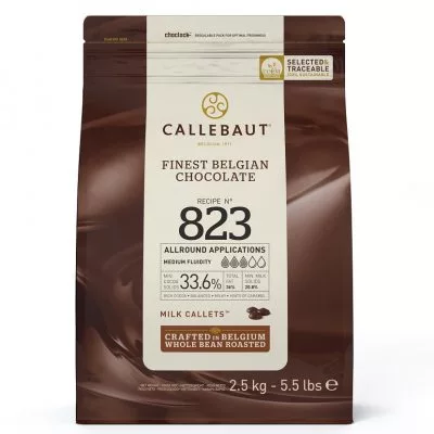 Шоколад молочный, Callebaut, в каллетах, 33,6%, 2,5кг Шоколад молочный, Callebaut, в каллетах, 33,6%, 2,5кг